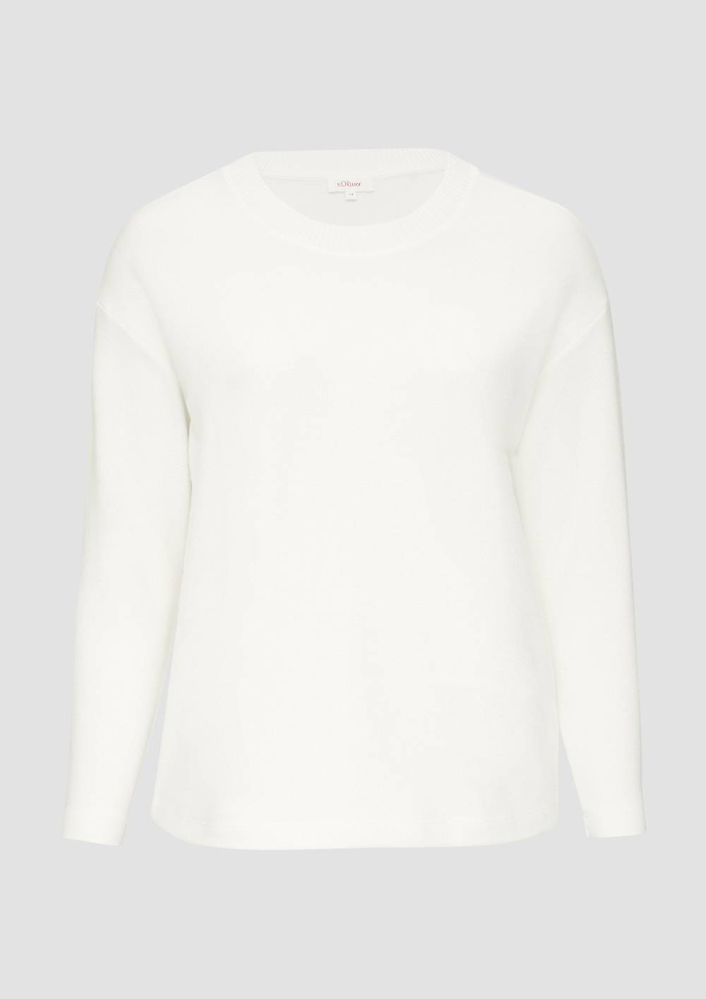 s.Oliver Weiches Sweatshirt mit überschnittenen Schultern Online Outlet