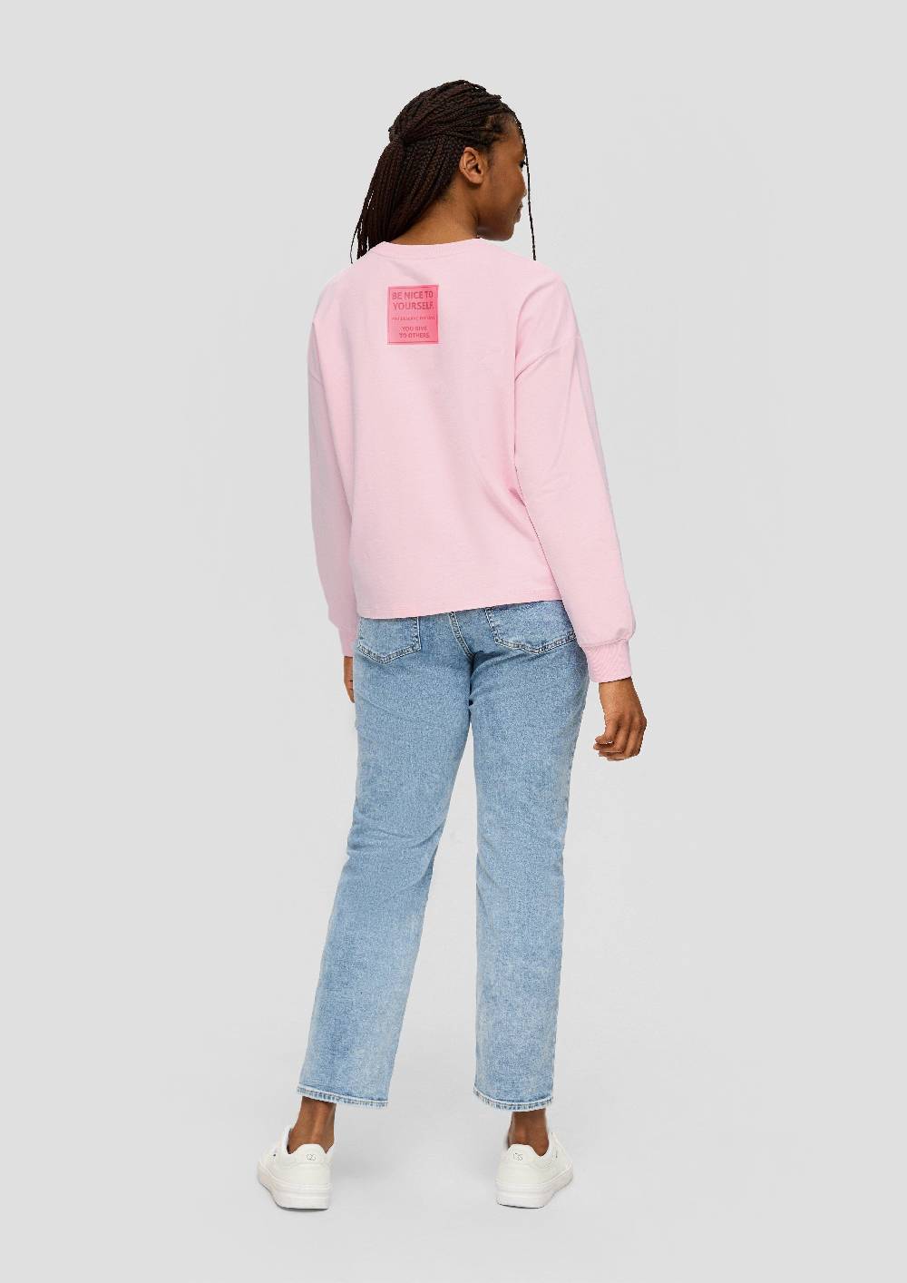 s.Oliver Sweatshirt im Boxy Cut mit Rückenprint Riesige Ersparnisse