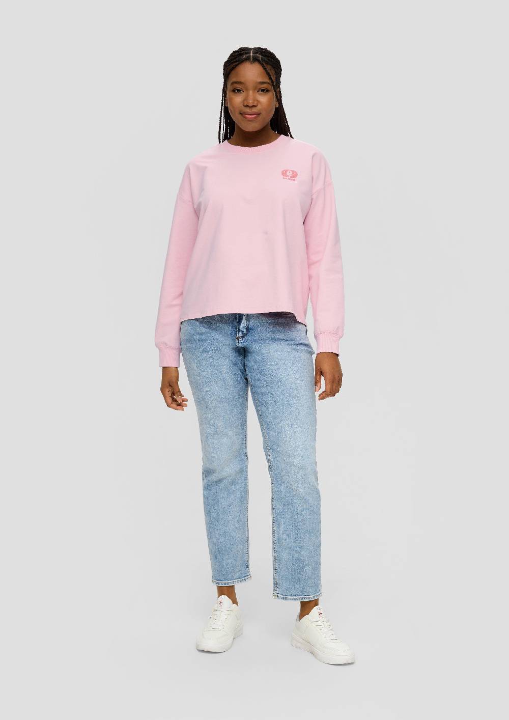 s.Oliver Sweatshirt im Boxy Cut mit Rückenprint Riesige Ersparnisse