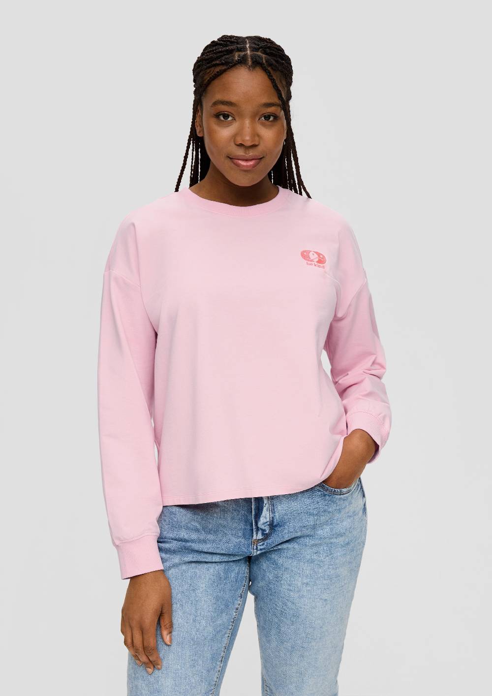 s.Oliver Sweatshirt im Boxy Cut mit Rückenprint Riesige Ersparnisse