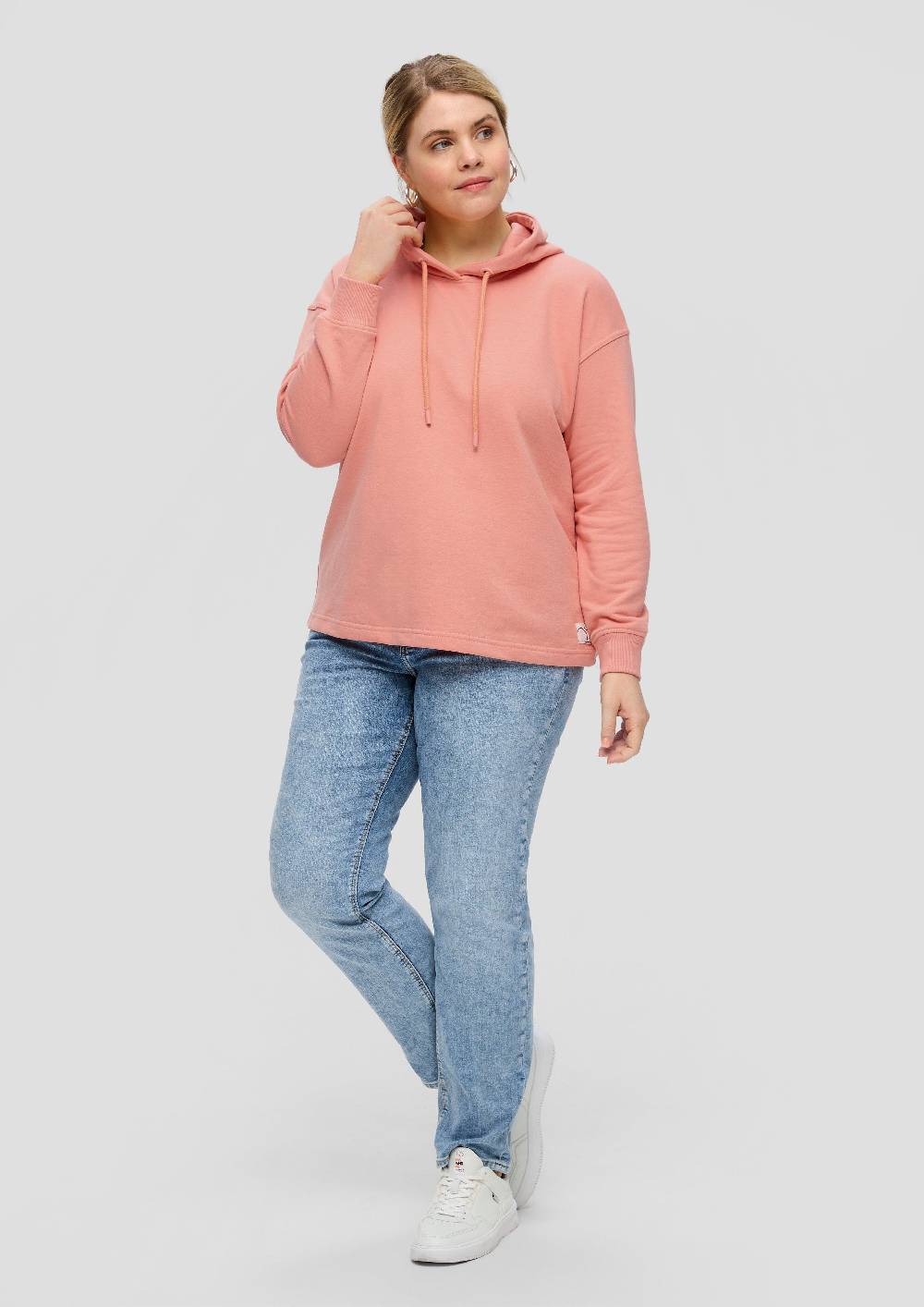 s.Oliver Kapuzensweatshirt mit überschnittener Schulter Tiefpreis