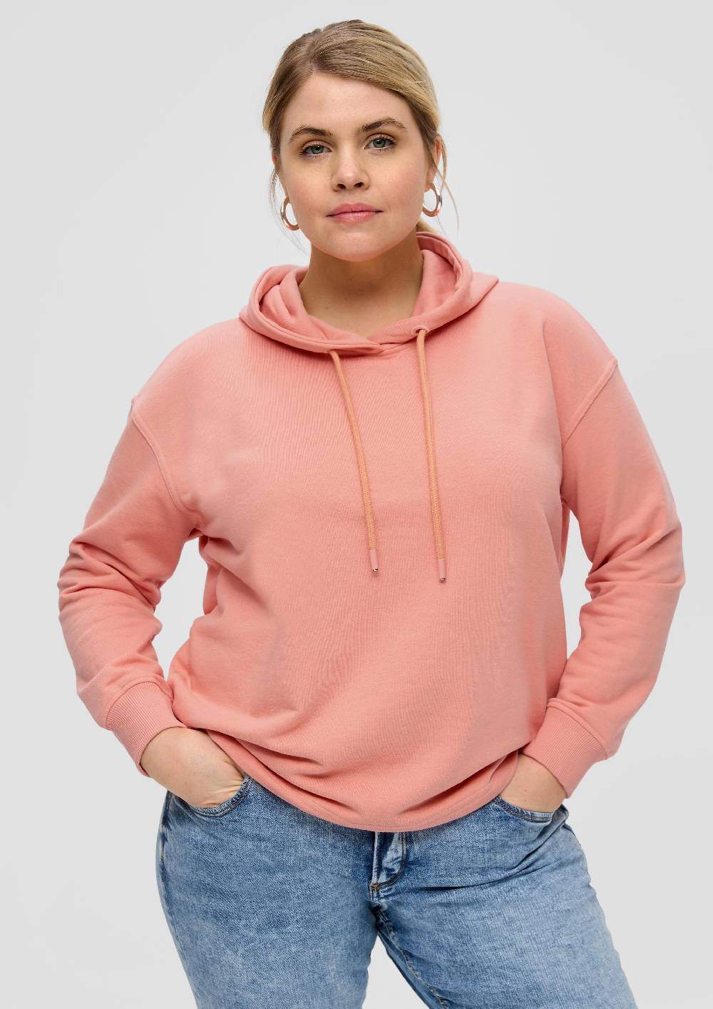 s.Oliver Kapuzensweatshirt mit überschnittener Schulter Tiefpreis