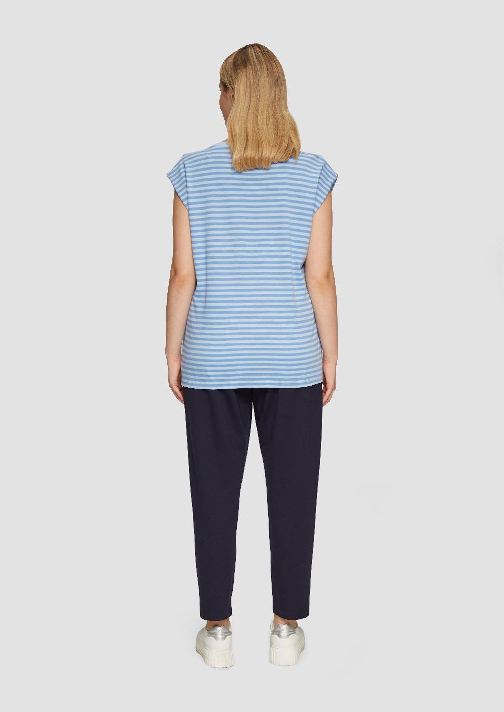 s.Oliver Gestreiftes Shirt im Relaxed Fit aus Interlock-Jersey Wochenangebot