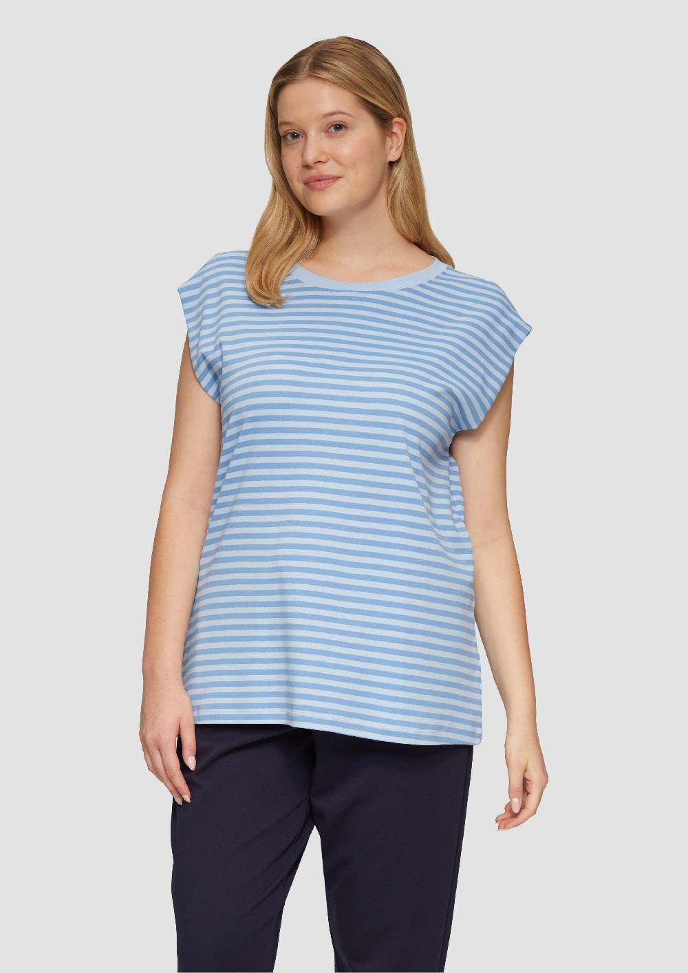 s.Oliver Gestreiftes Shirt im Relaxed Fit aus Interlock-Jersey Wochenangebot