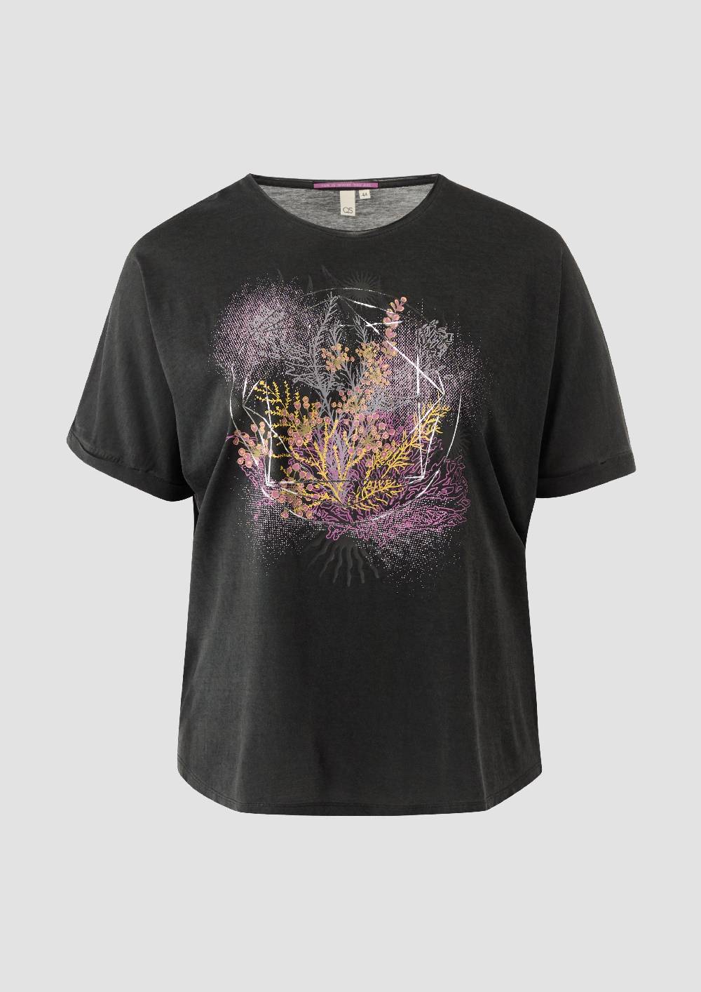 s.Oliver Oversize-Shirt mit Rundhalsausschnitt und Frontprint Letzte 3 Tage