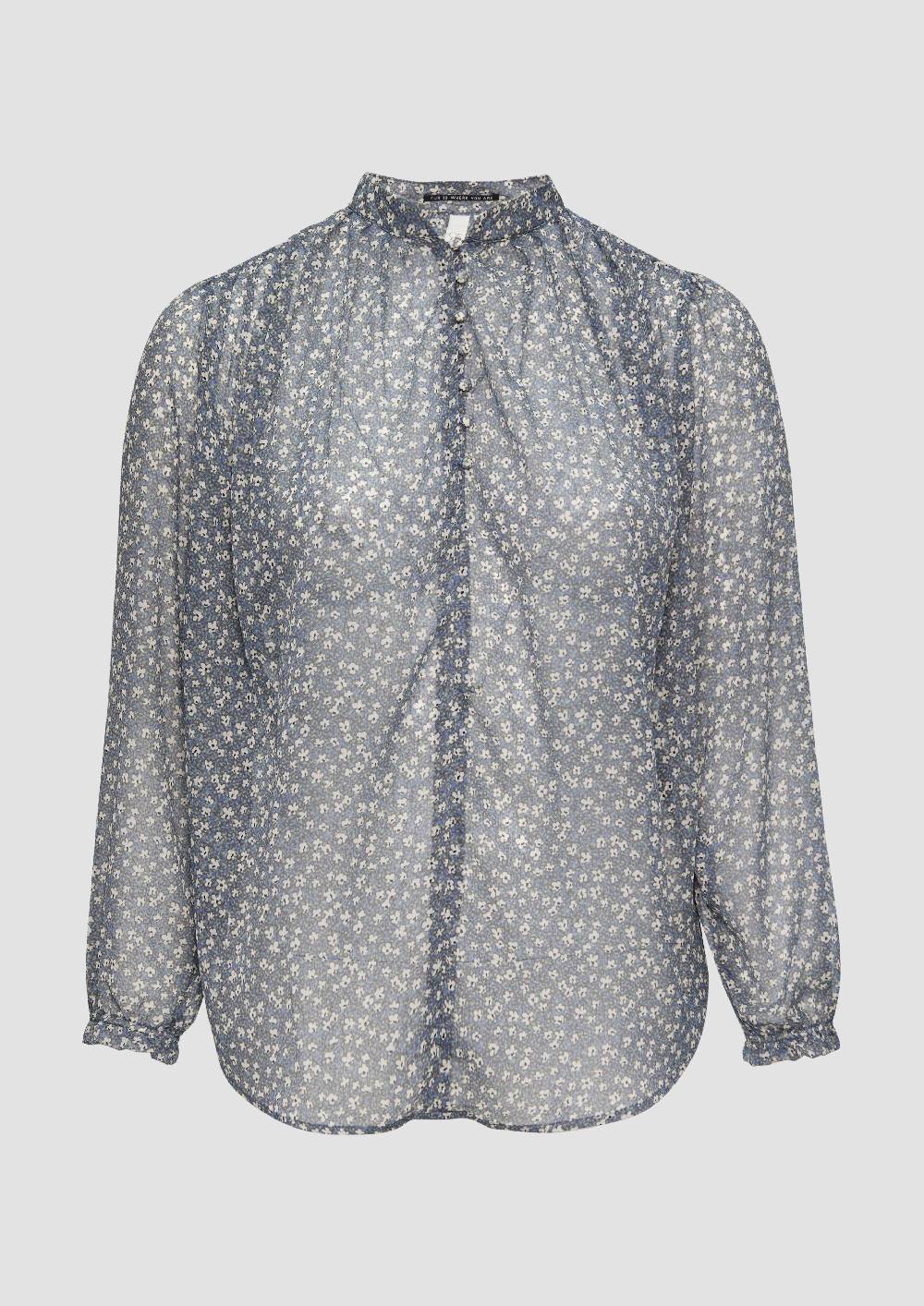 s.Oliver Leicht transparente Chiffonbluse mit Puffärmeln Zeitbegrenzte Promotion