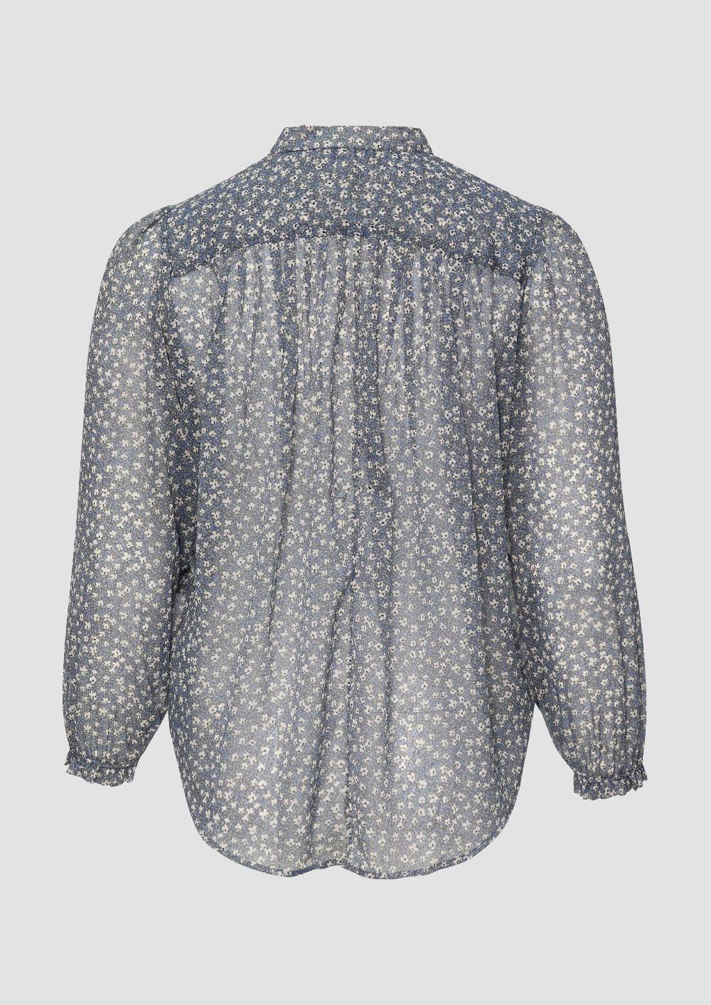 s.Oliver Leicht transparente Chiffonbluse mit Puffärmeln Zeitbegrenzte Promotion