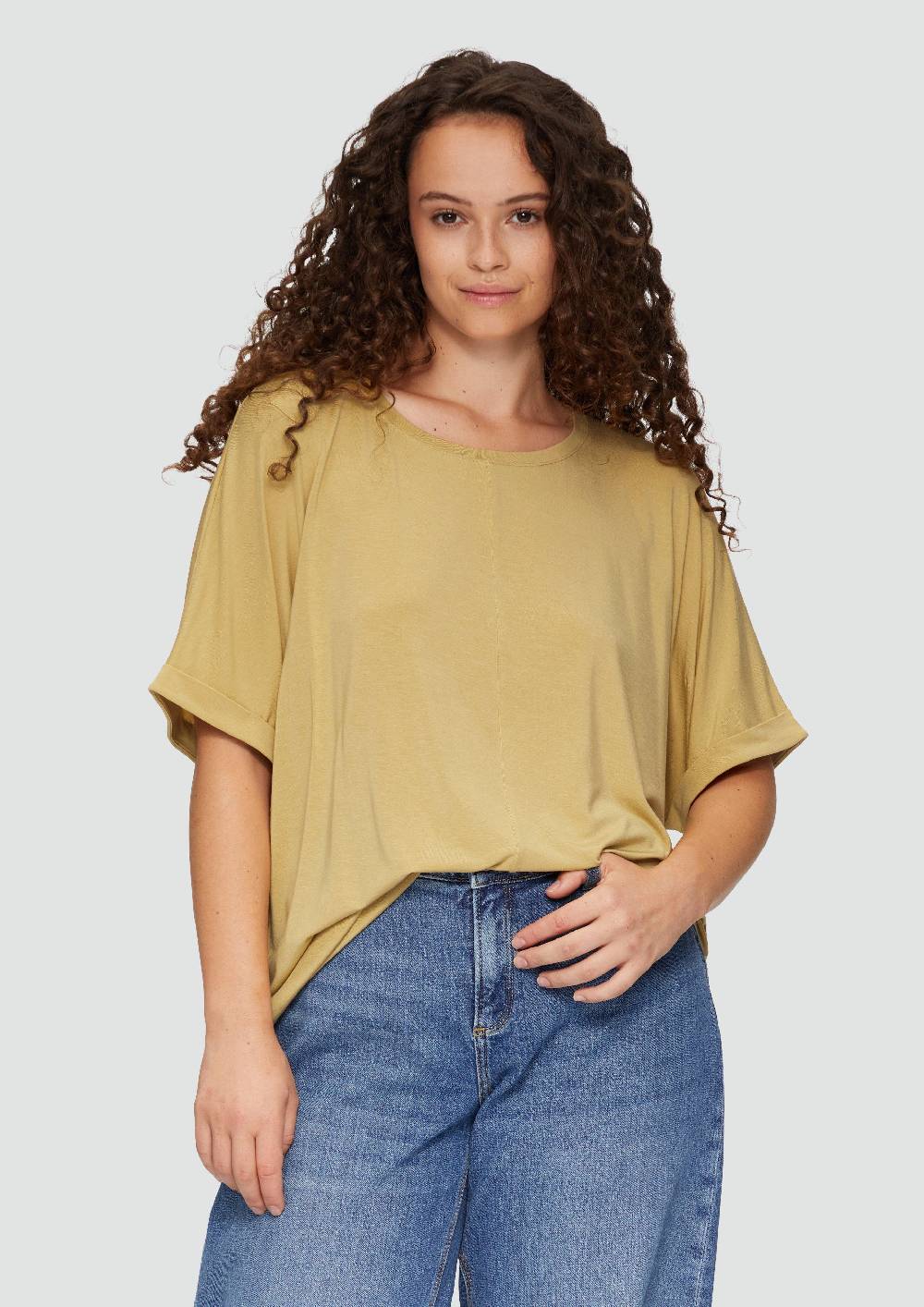 s.Oliver Loose-Fit-Shirt im Lyocellmix Riesige Rabatte