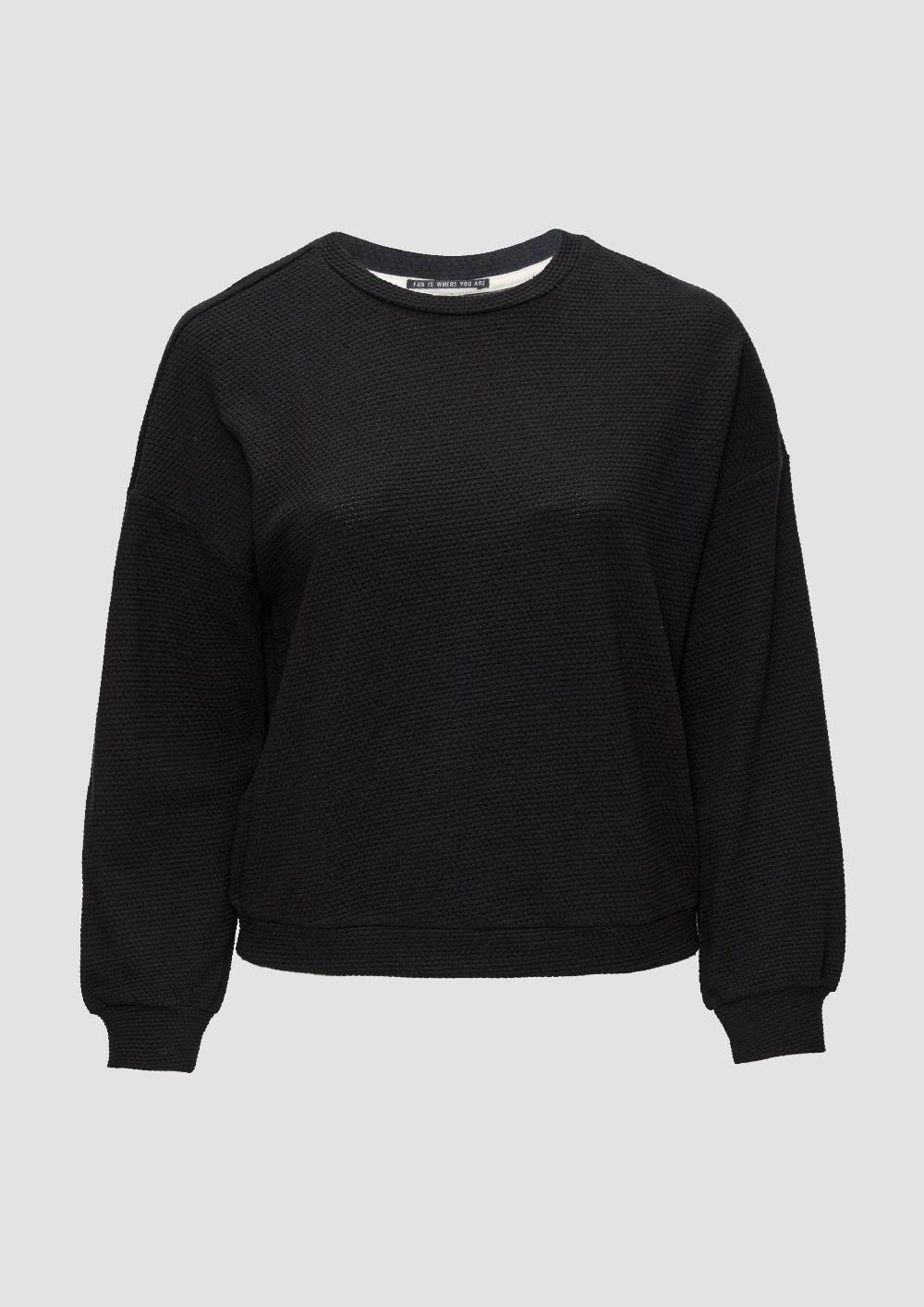s.Oliver Loose Fit-Sweatshirt mit Struktur Clearance-Verkauf