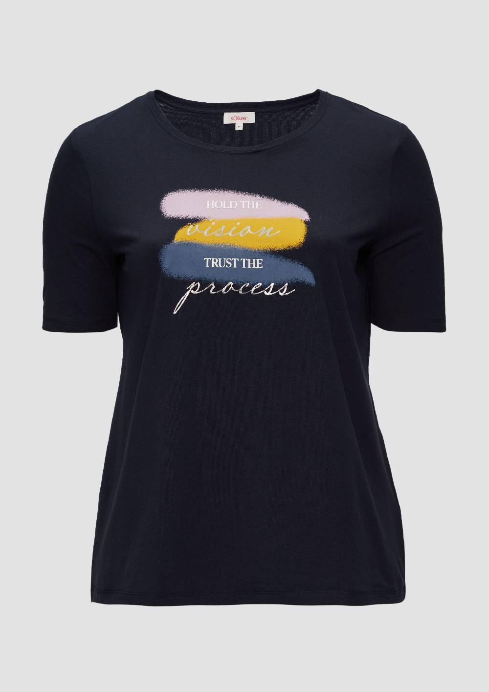 s.Oliver T-Shirt mit Rundhalsausschnitt und Front-Print Kostenloser Versand international