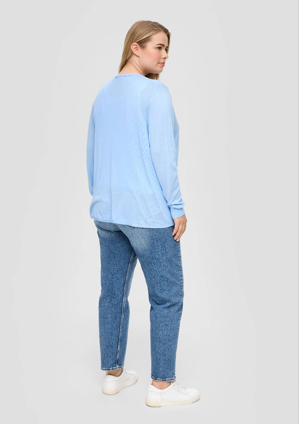 s.Oliver Strickjacke aus Viskose-Stretch mit Rippbündchen 2025