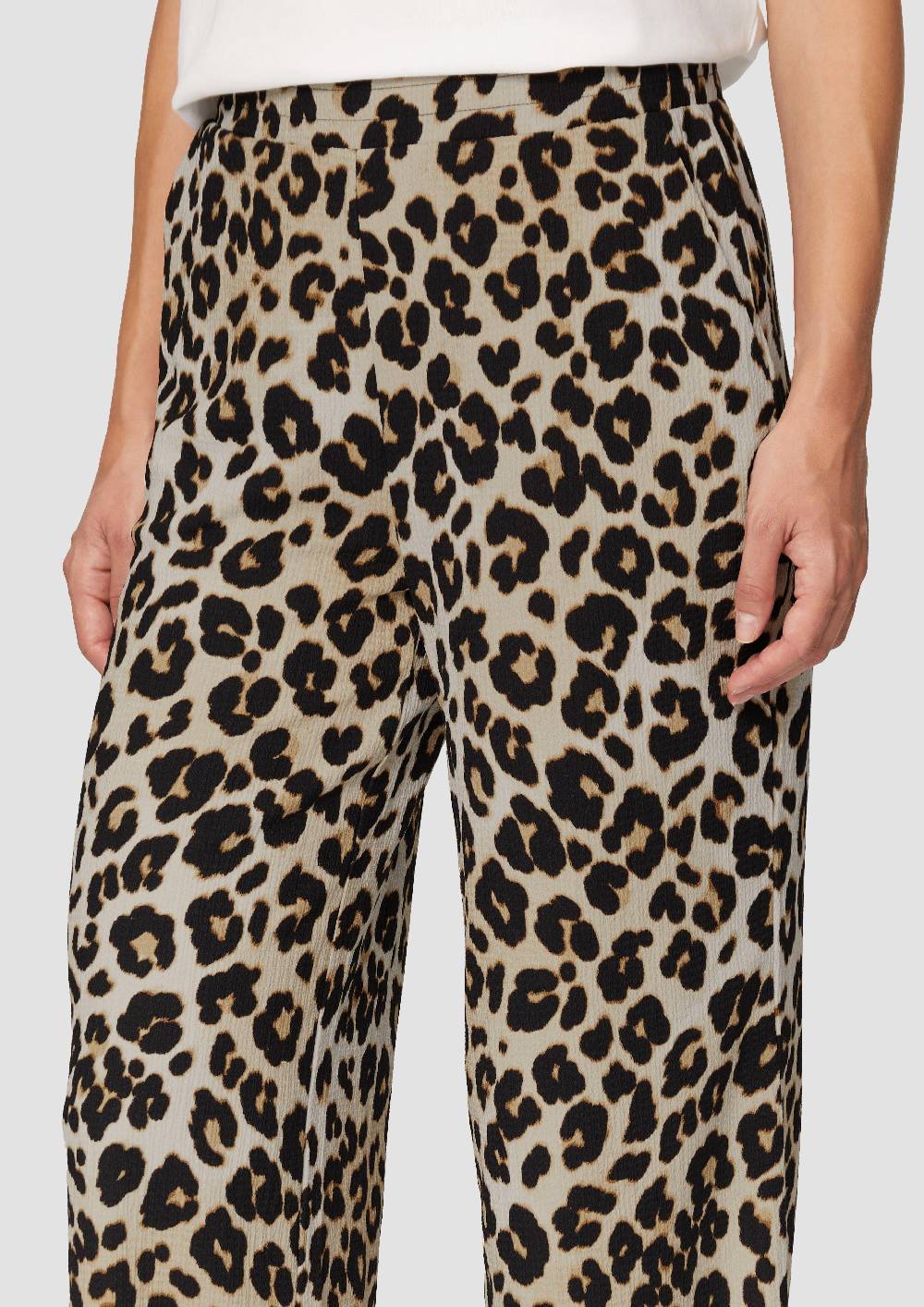 s.Oliver Hose mit Wide Leg aus strukturiertem Jersey Günstiger Verkauf