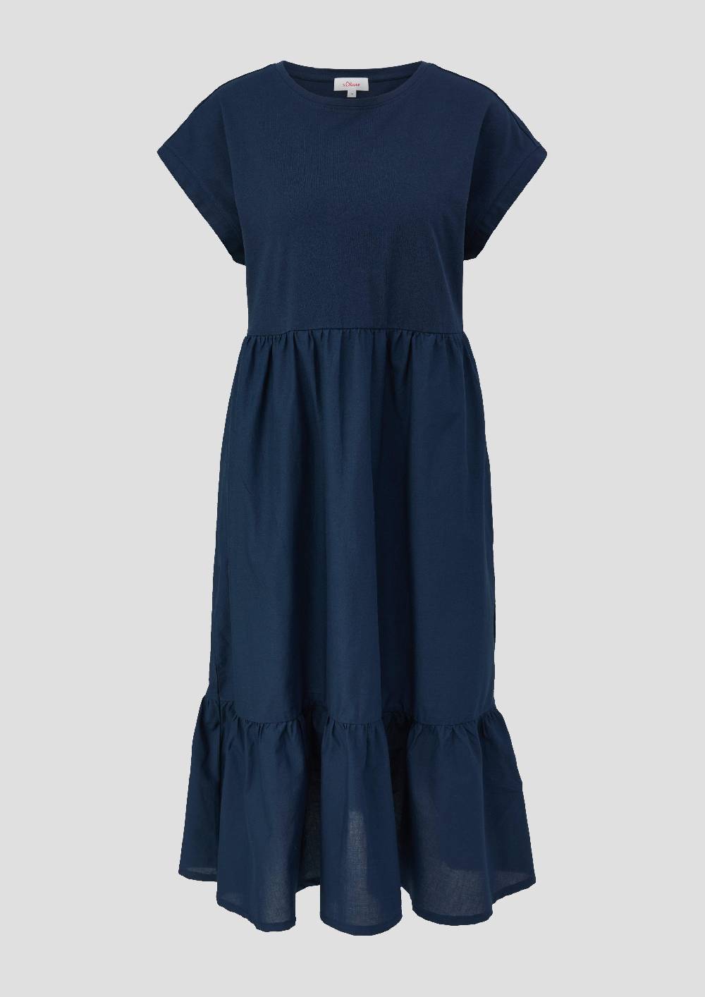 s.Oliver Luftiges Baumwollkleid im Fabricmix und Relaxed Fit Fabrik Onlineshop