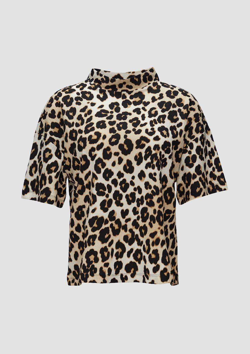 s.Oliver Crêpe-Shirt mit Stehkragen Fabrikpreis