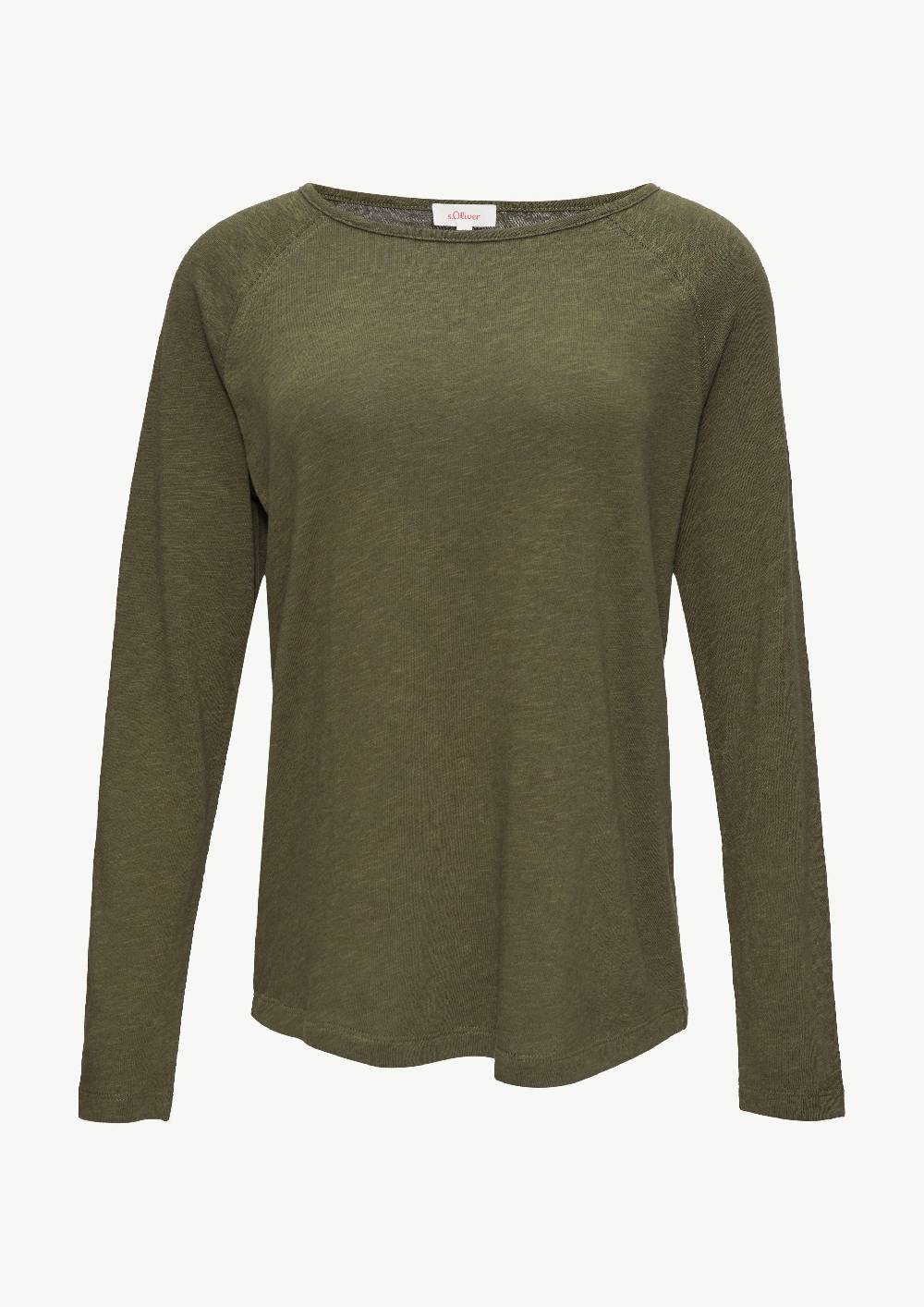 s.Oliver Langarmshirt mit Flammgarnstruktur und Raglanärmeln Online Shopping