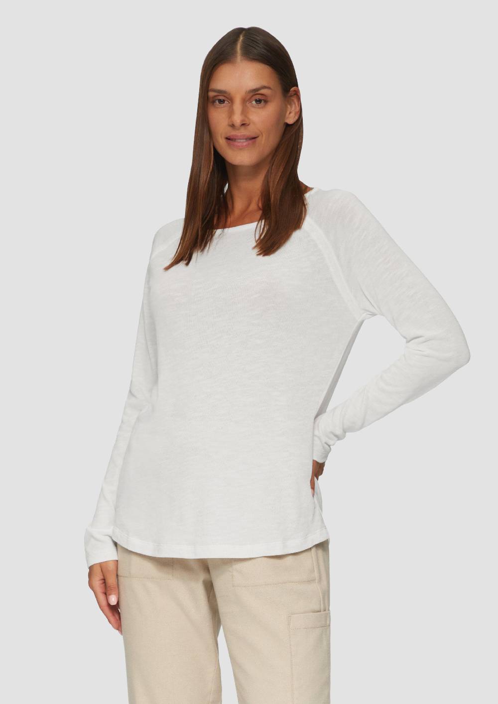 s.Oliver Langarmshirt mit Flammgarnstruktur und Raglanärmeln Preisnachlass