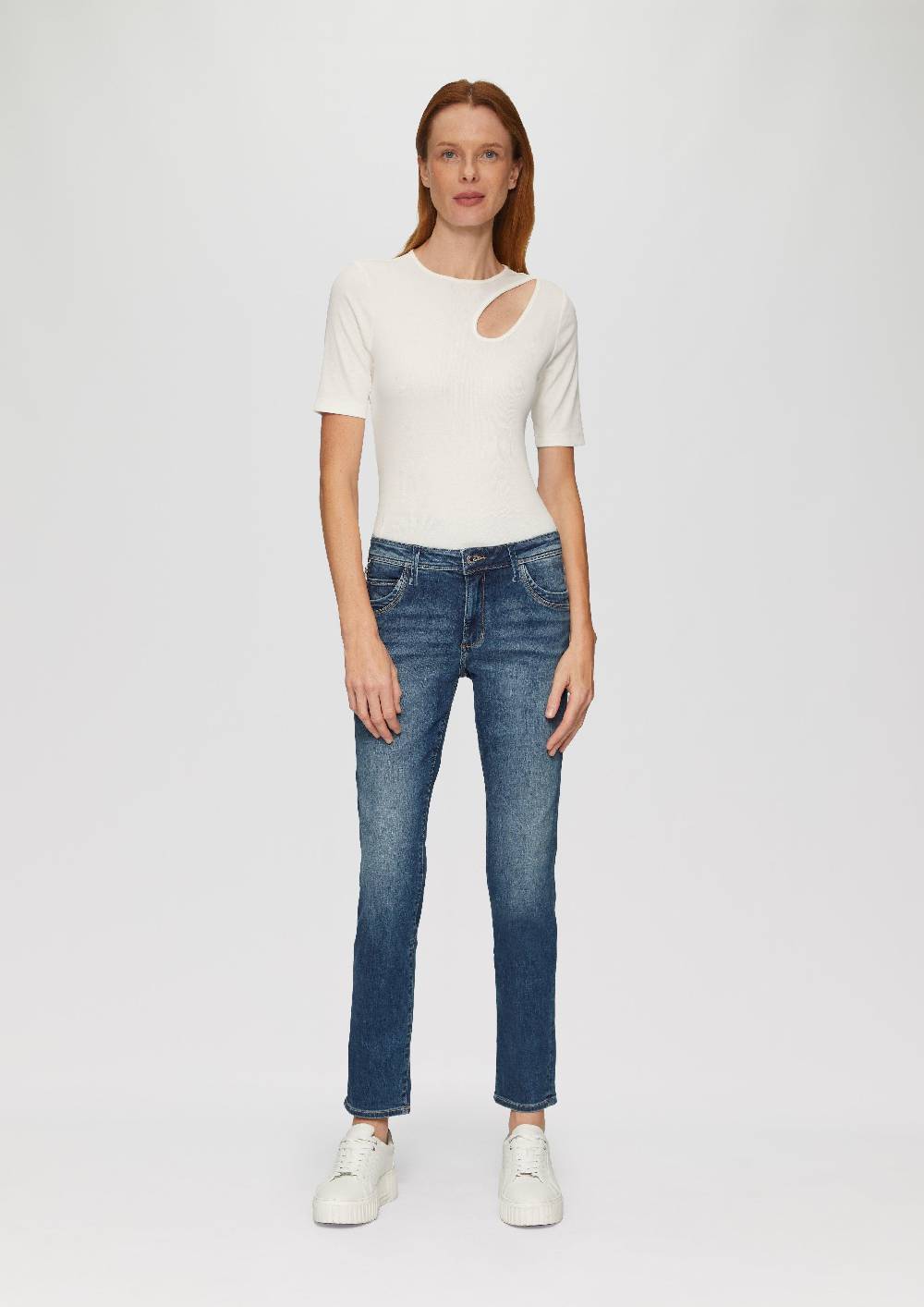 s.Oliver Jeans Betsy / Slim Fit / Mid Rise / Slim Leg / mit Zipp-Detail Vatertagsangebot