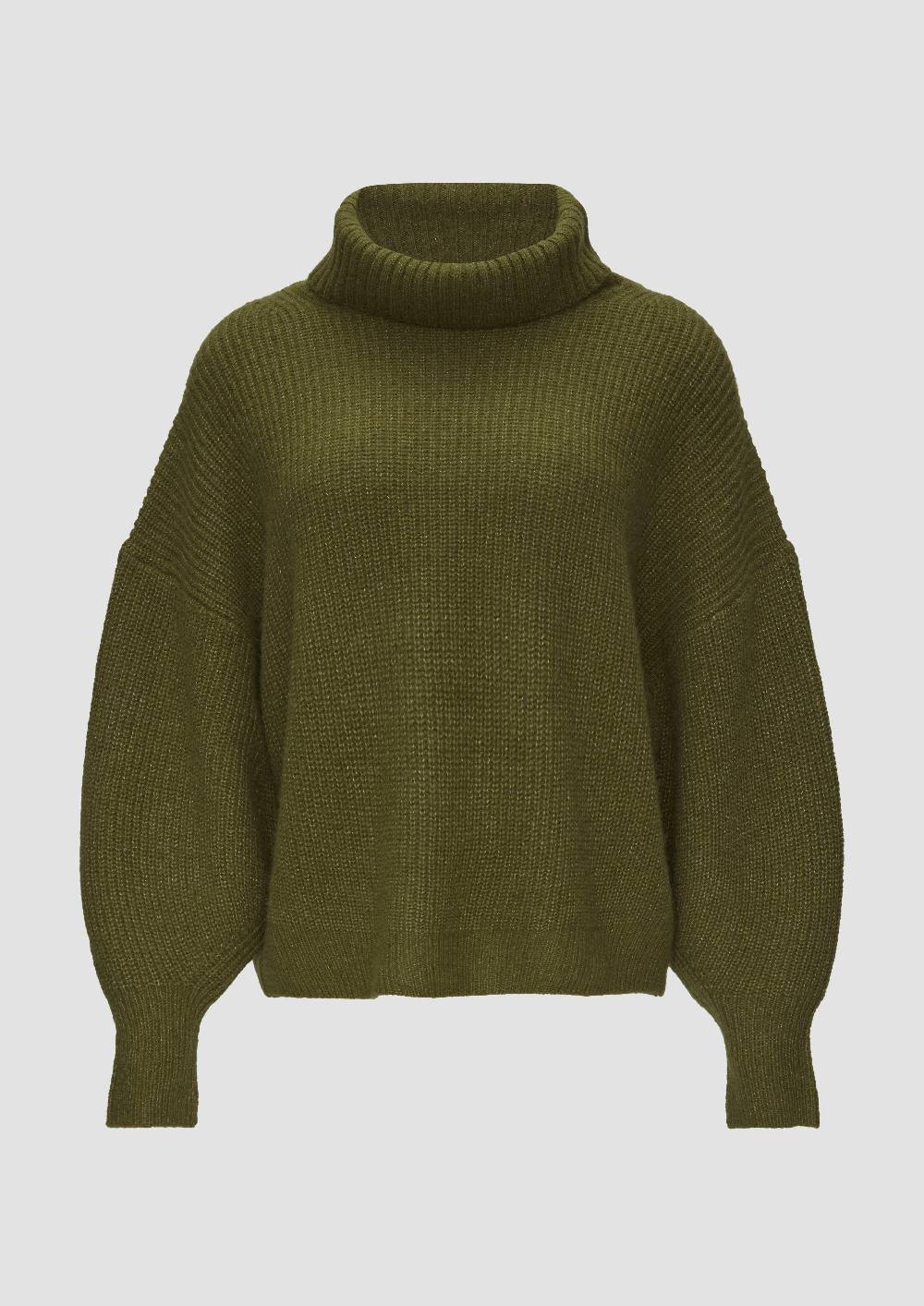 s.Oliver Oversized Rollkragenpullover mit weiten Ärmeln Exklusive Angebote