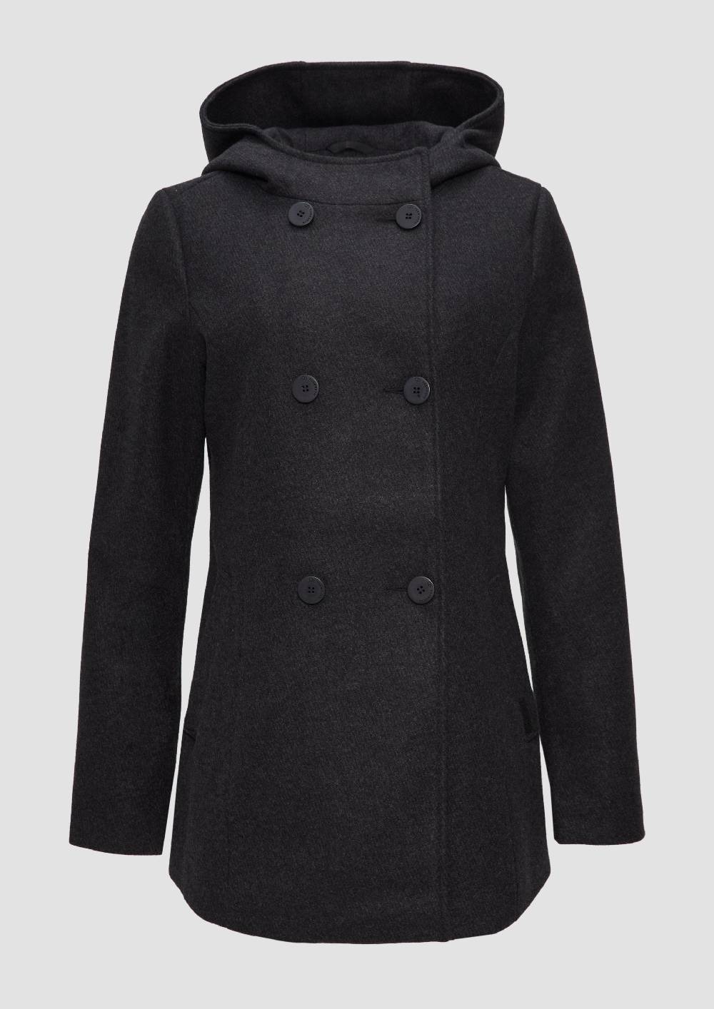 s.Oliver Jacke mit Kapuze in Wolloptik Große Rabatte