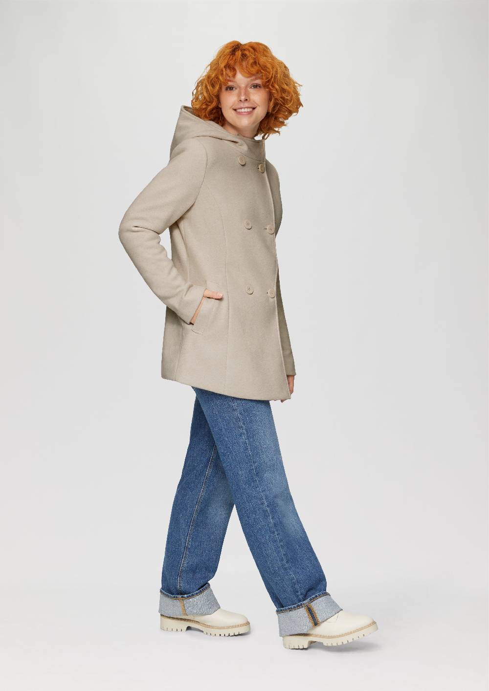 s.Oliver Jacke mit Kapuze in Wolloptik Neuheiten