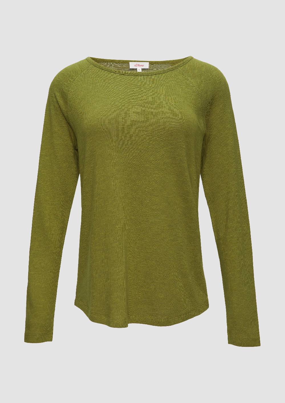 s.Oliver Langarmshirt mit Flammgarnstruktur und Raglanärmeln Bestseller