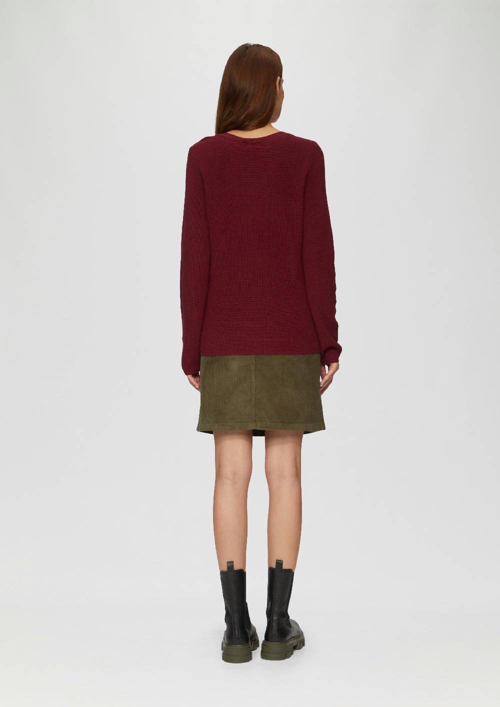 s.Oliver Strickpullover mit V-Ausschnitt aus Baumwollmix Räumungsverkauf