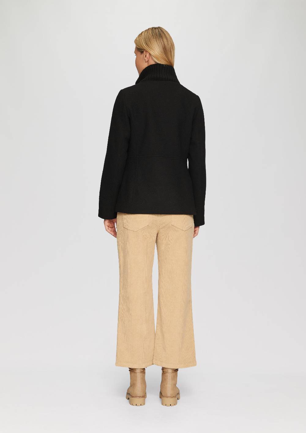 s.Oliver Twilljacke mit Strick-Stehkragen und Eingrifftaschen Riesige Ersparnisse