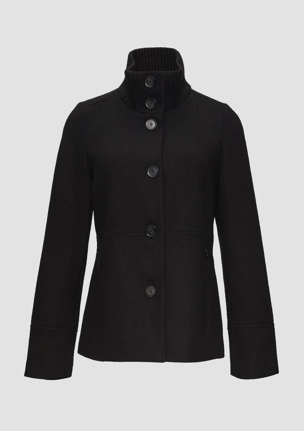 s.Oliver Twilljacke mit Strick-Stehkragen und Eingrifftaschen Riesige Ersparnisse