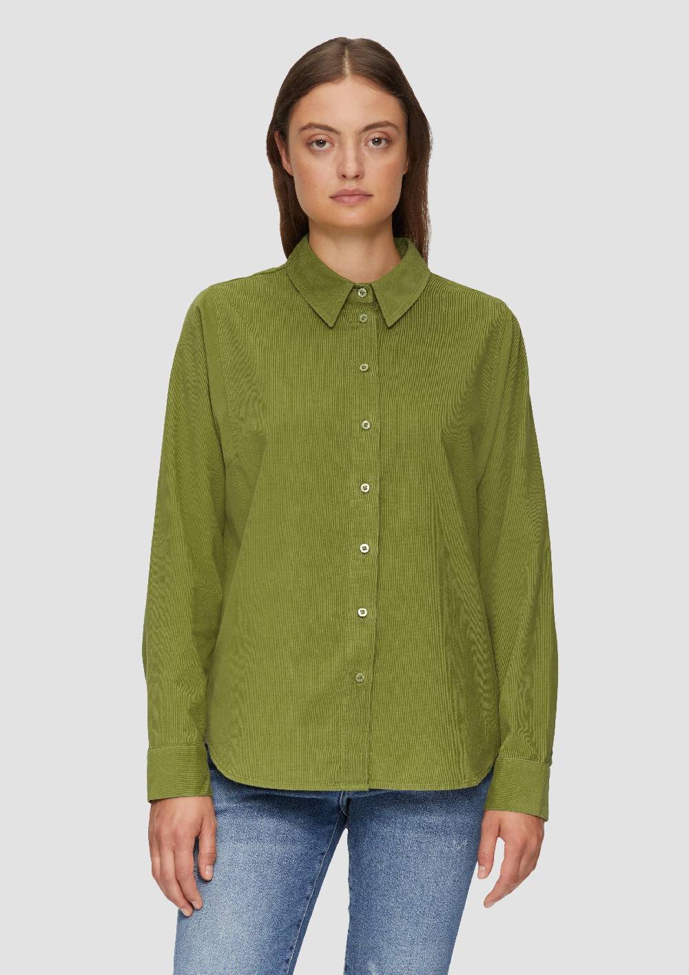 s.Oliver Cordbluse im Relaxed Fit mit Naht-Details VIP-Rabatte