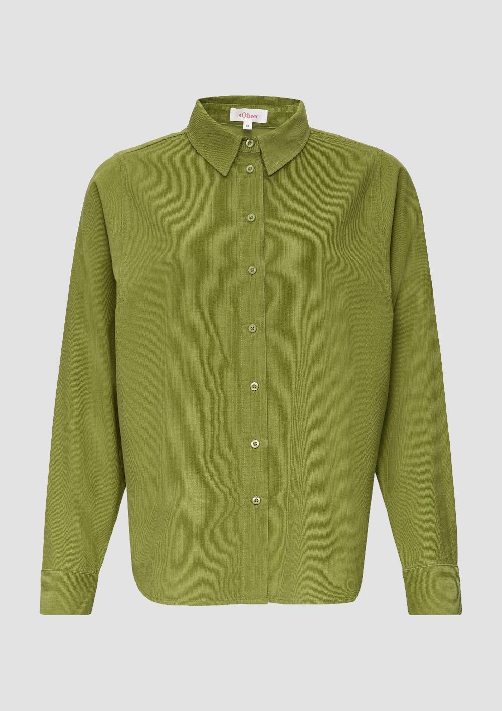 s.Oliver Cordbluse im Relaxed Fit mit Naht-Details VIP-Rabatte