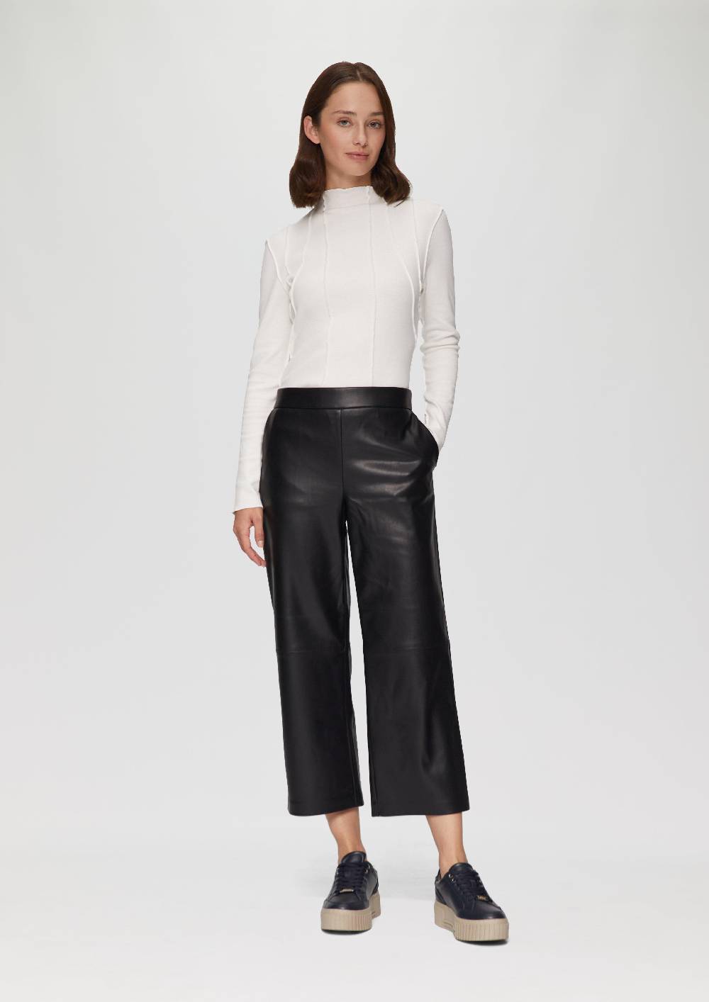 s.Oliver Culotte aus Lederimitat mit Nahtdetails Super Sparpreis