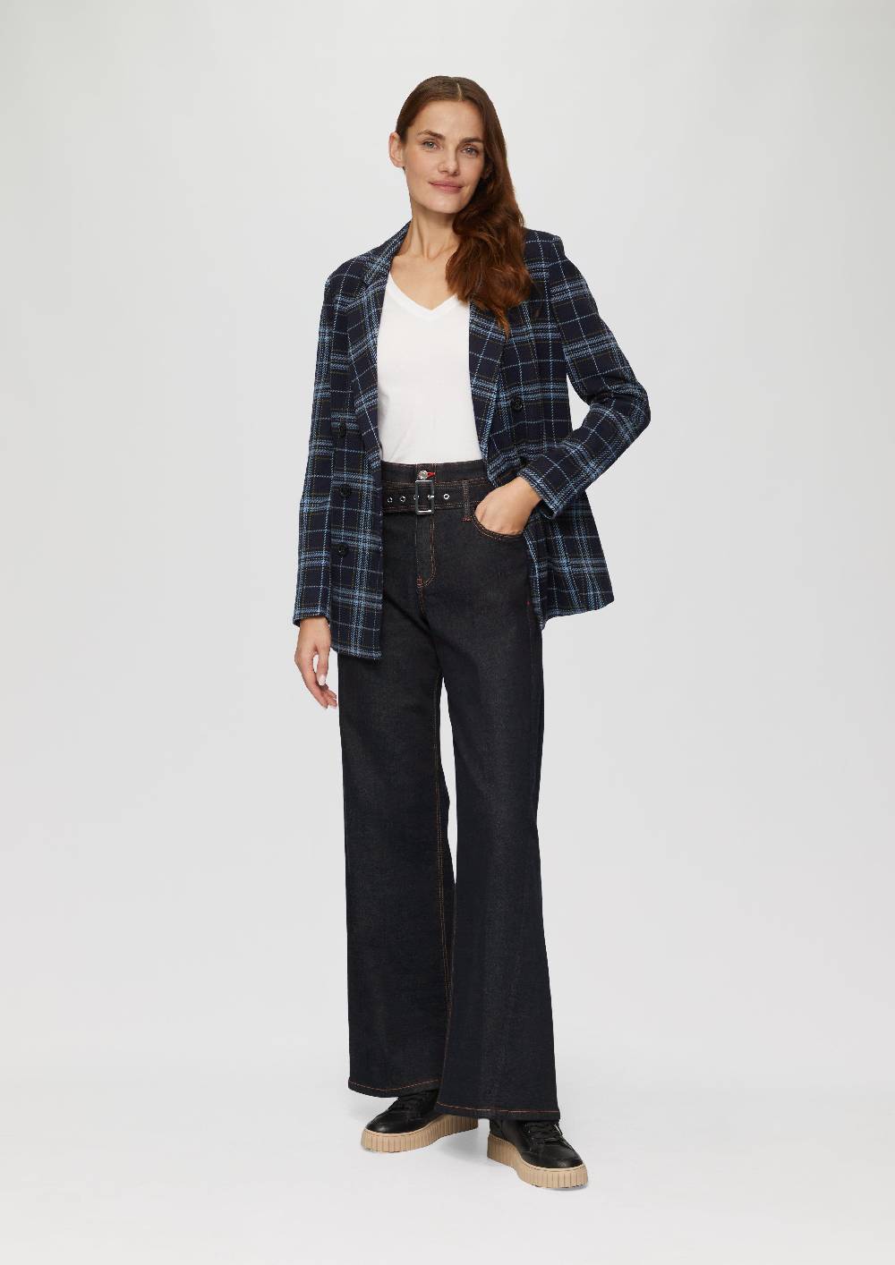 s.Oliver Jeans Suri/Regular Fit/High Rise/Wide Leg / mit Textilgürtel Begrenzte Freigabe