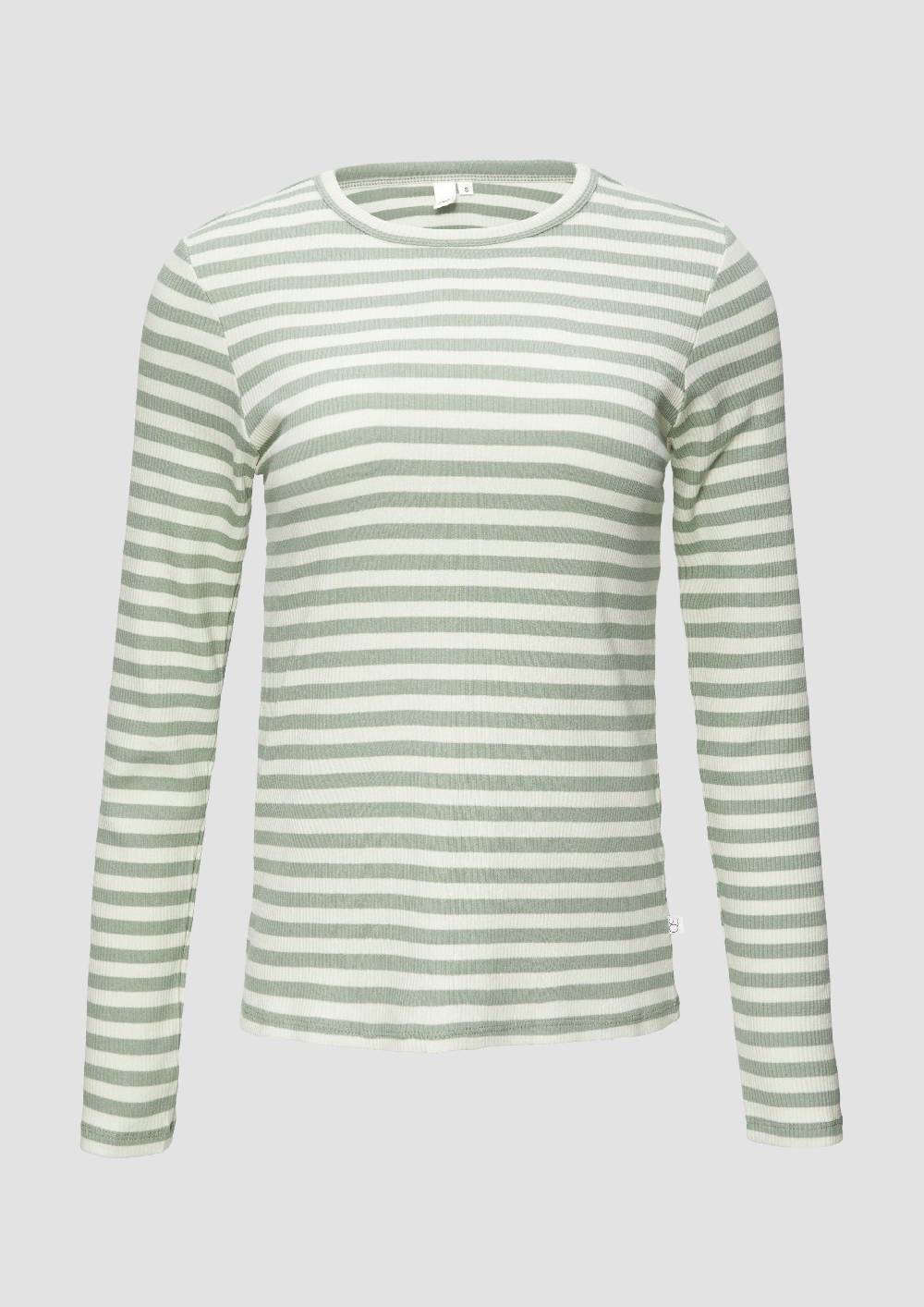 s.Oliver Geripptes Longsleeve im Slim Fit Zeitbegrenzte Promotion
