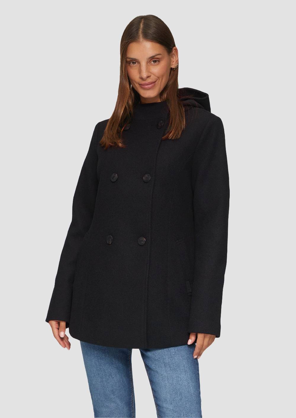 s.Oliver Jacke mit Kapuze in Wolloptik Bis zu 60% Rabatt