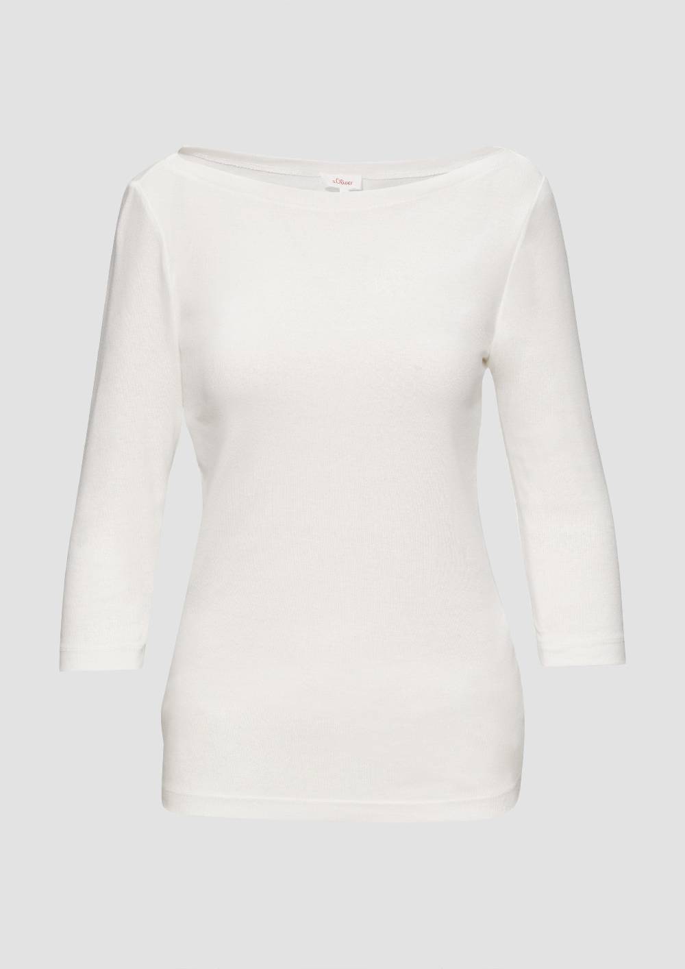 s.Oliver T-Shirt mit 3/4-Arm und U-Boot Ausschnitt Vierteljährliche Förderung