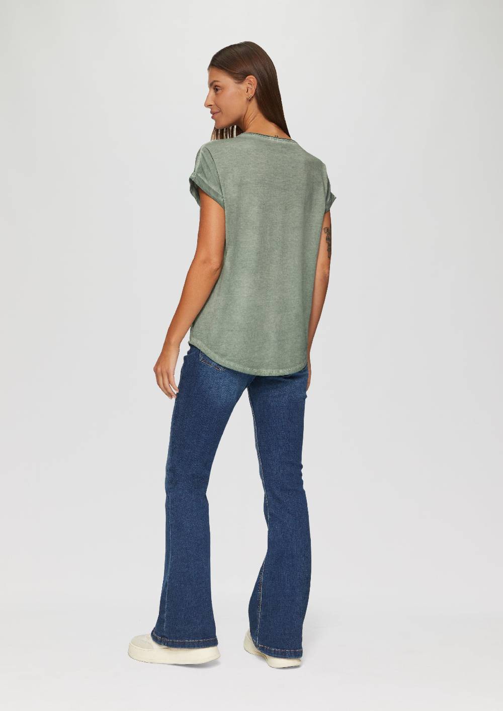 s.Oliver Gewaschenes T-Shirt mit Frontprint Bis zu 55% Rabatt