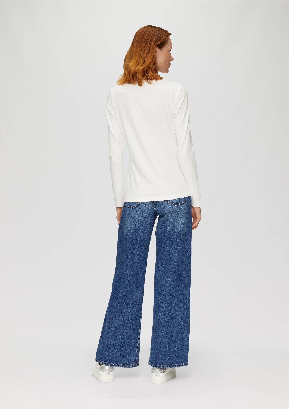 s.Oliver Longsleeve aus Baumwollstretch Kostenloser Versand international