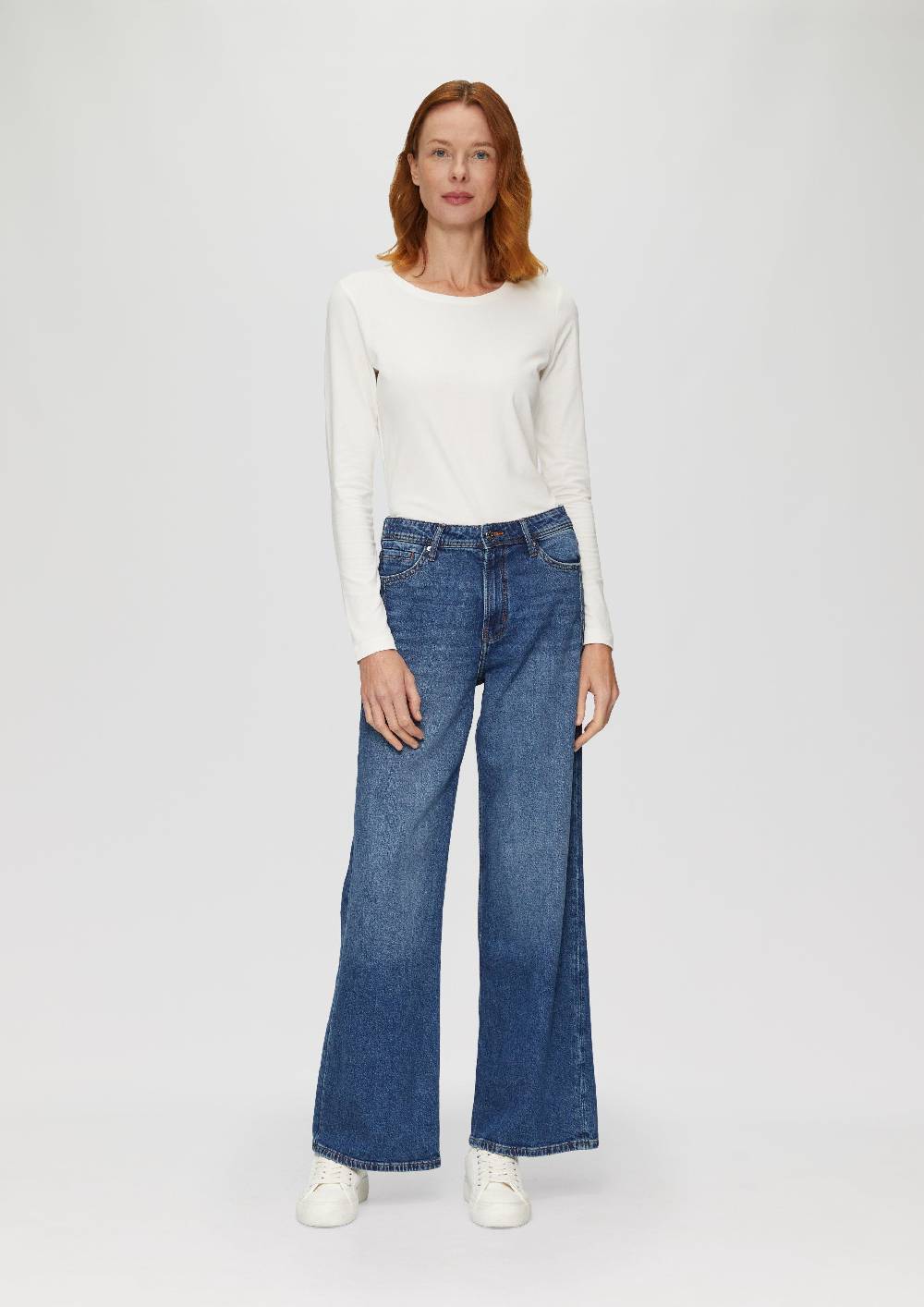 s.Oliver Longsleeve aus Baumwollstretch Kostenloser Versand international