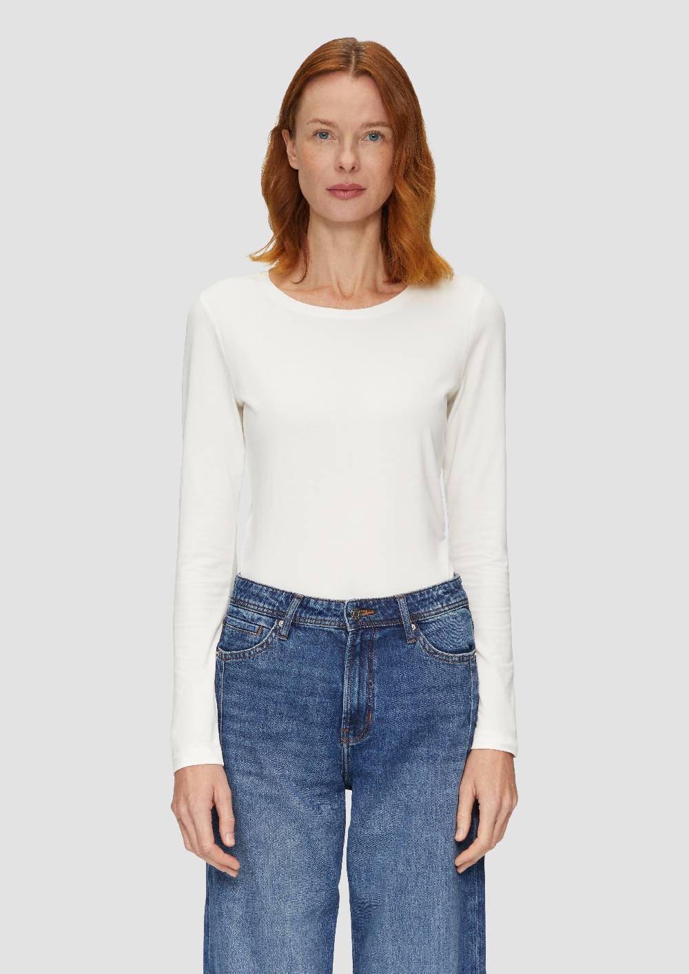 s.Oliver Longsleeve aus Baumwollstretch Kostenloser Versand international