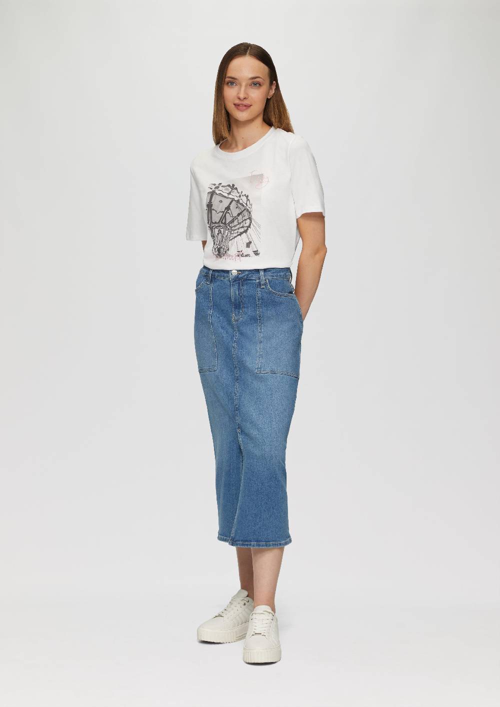 s.Oliver T-Shirt mit Frontprint und Glitzer-Detail Speichern exportieren