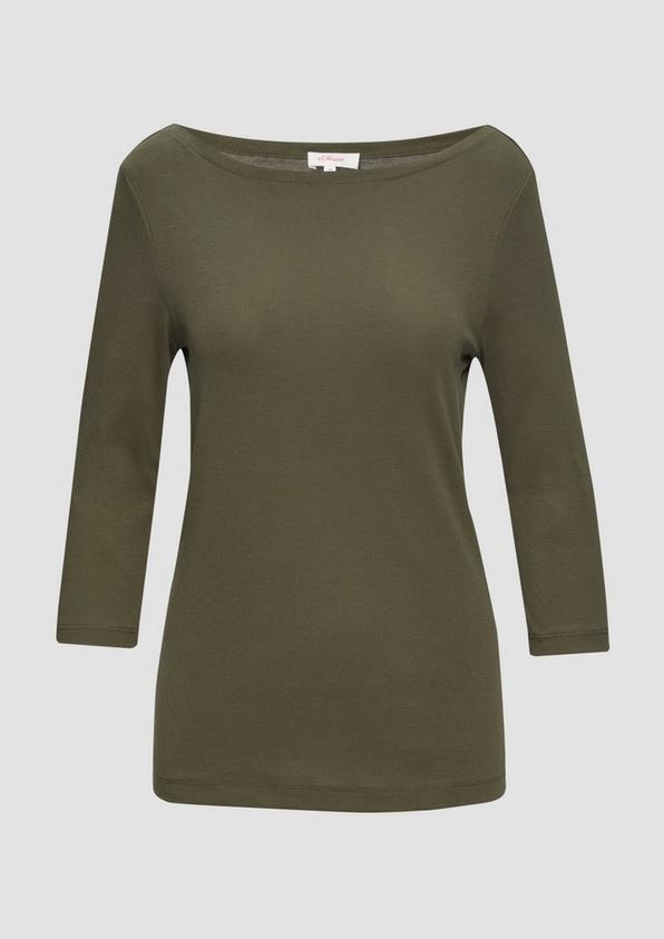 s.Oliver T-Shirt mit 3/4-Arm und U-Boot Ausschnitt