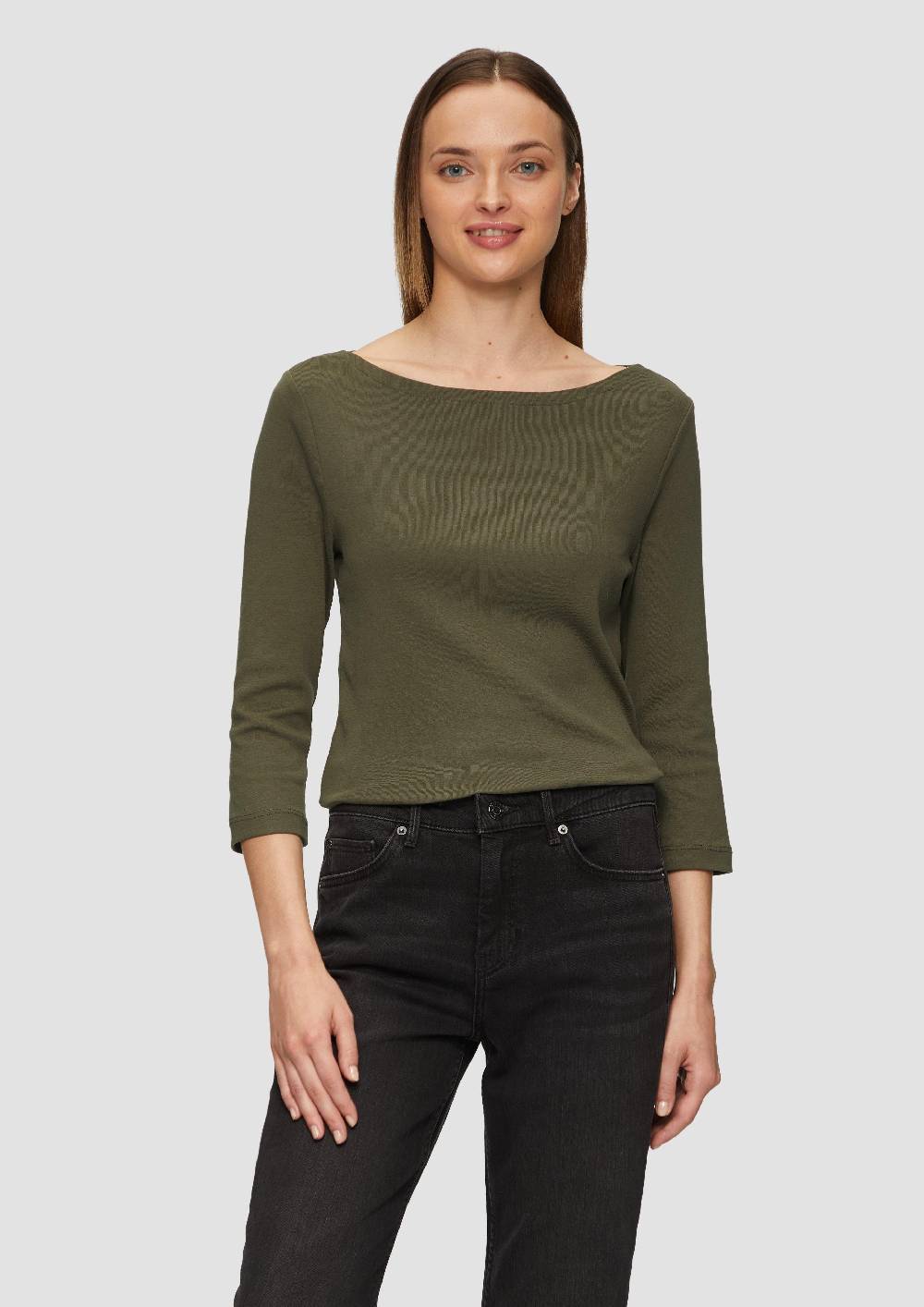 s.Oliver T-Shirt mit 3/4-Arm und U-Boot Ausschnitt zollfrei