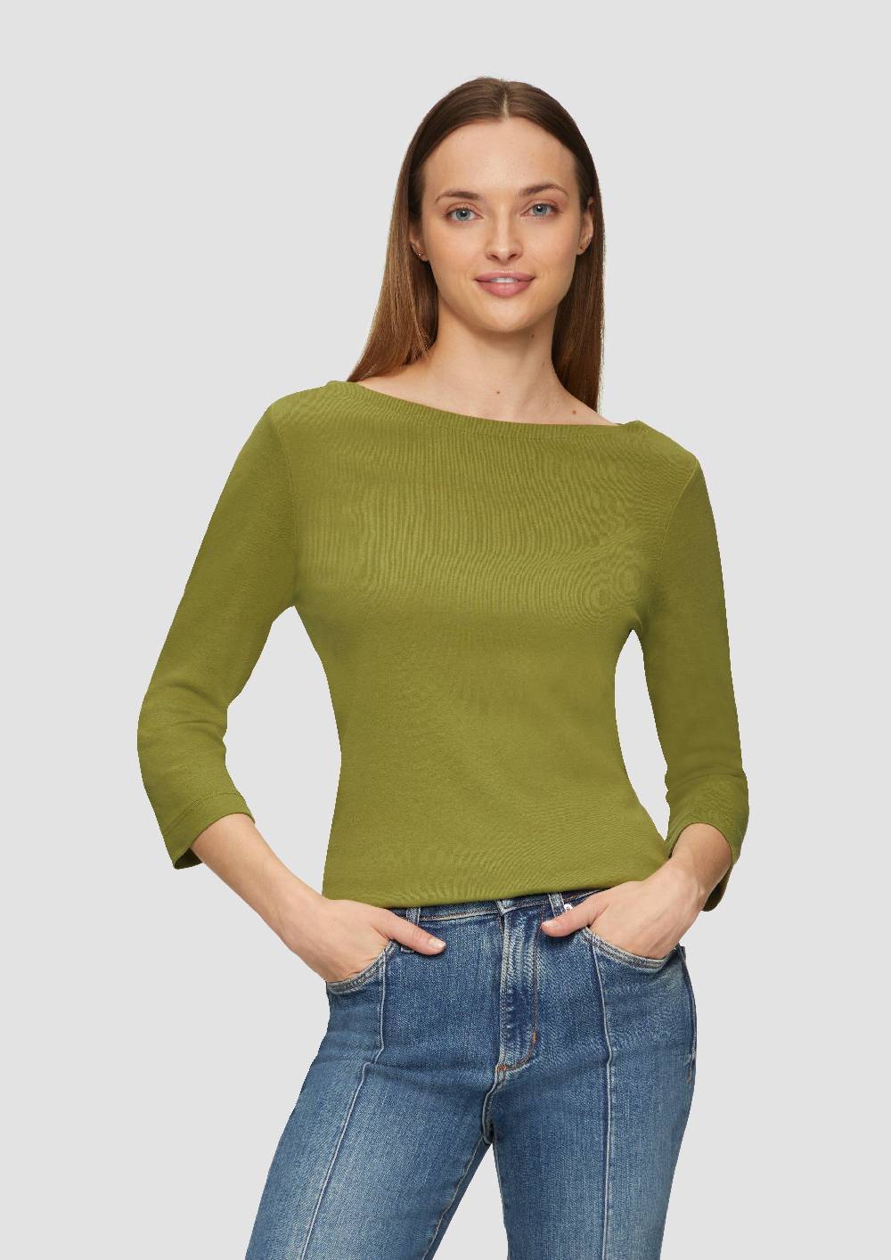 s.Oliver T-Shirt mit 3/4-Arm und U-Boot Ausschnitt 50% Rabatt für begrenzte Zeit