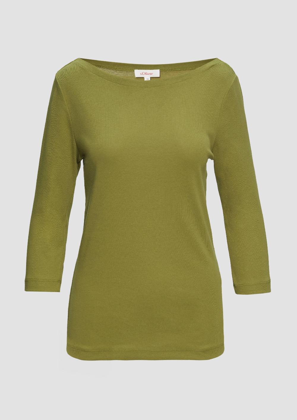 s.Oliver T-Shirt mit 3/4-Arm und U-Boot Ausschnitt 50% Rabatt für begrenzte Zeit