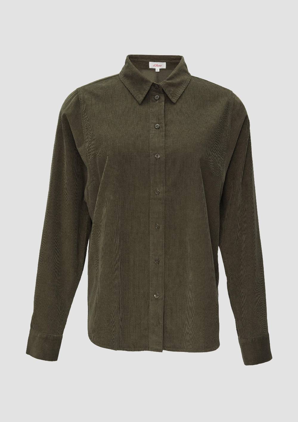 s.Oliver Cordbluse im Relaxed Fit mit Naht-Details Angebote