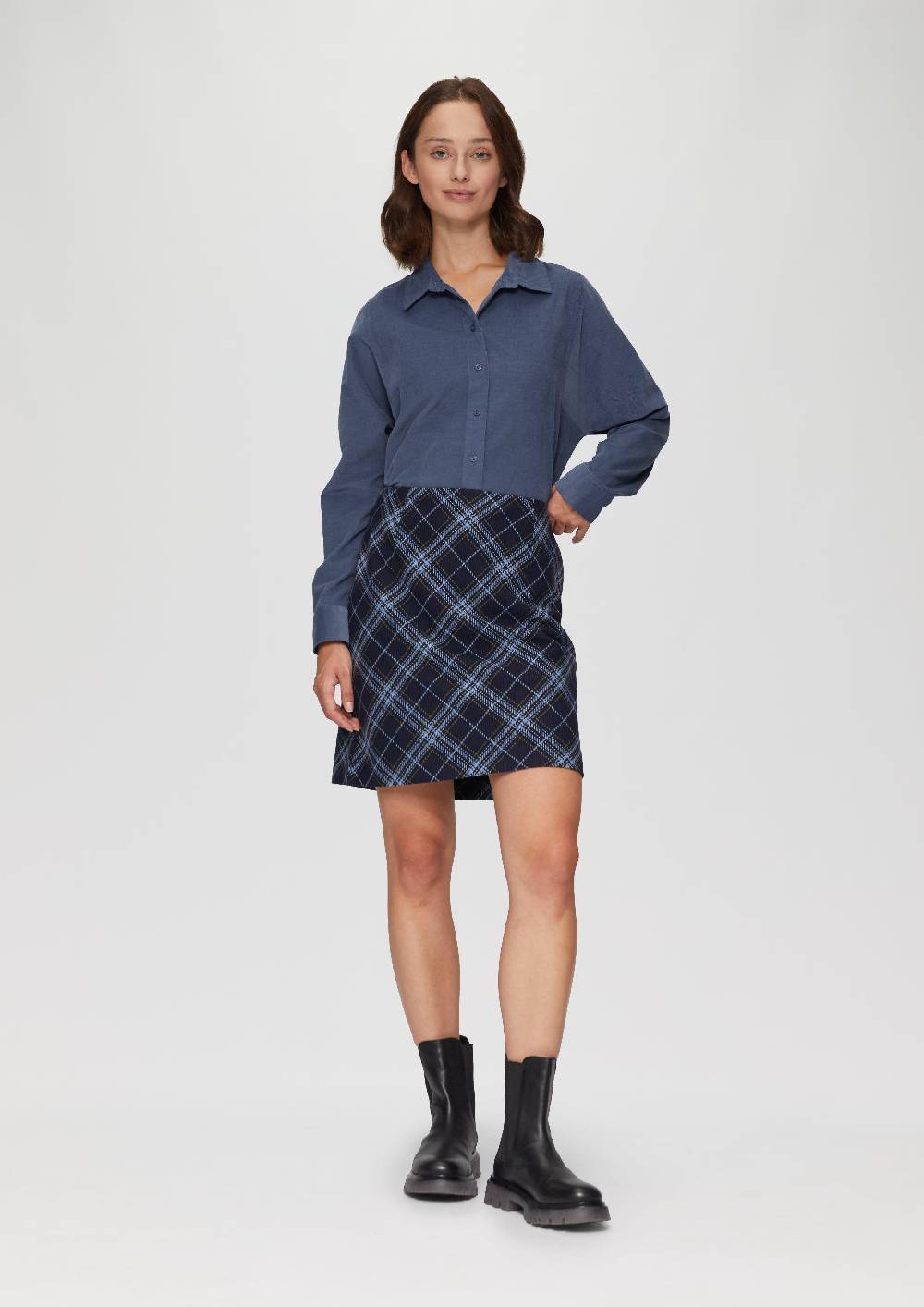 s.Oliver Cordbluse im Relaxed Fit mit Naht-Details Hotsell