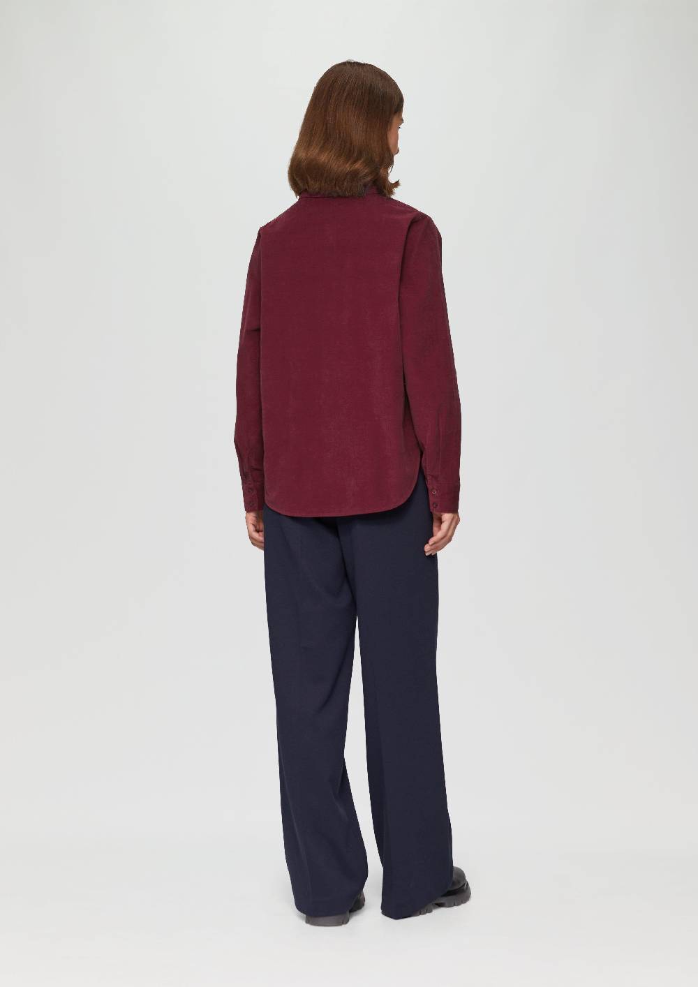 s.Oliver Cordbluse im Relaxed Fit mit Naht-Details im Angebot