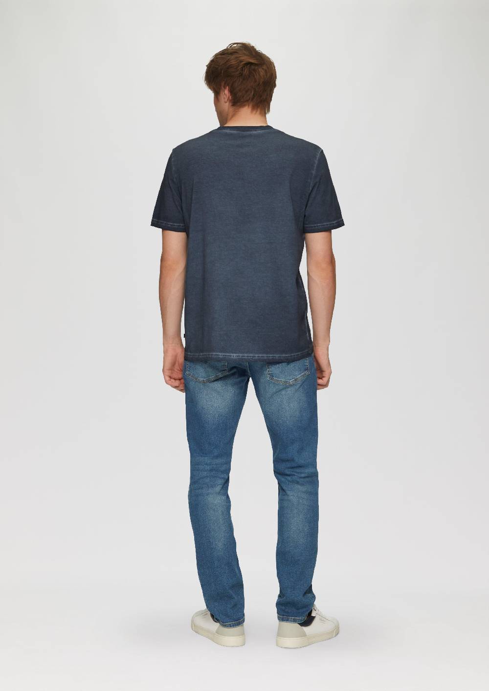 s.Oliver Gewaschenes T-Shirt mit Rundhalsausschnitt Günstiger Verkauf