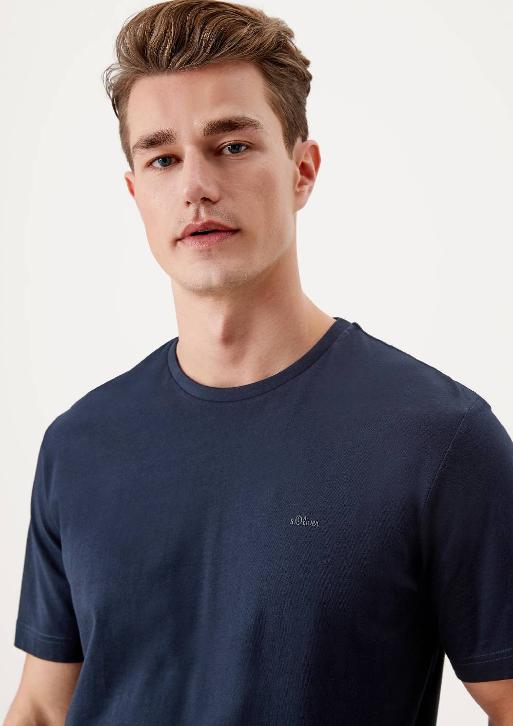 s.Oliver T-Shirt mit kleinem Logo-Print Fabrikverkauf