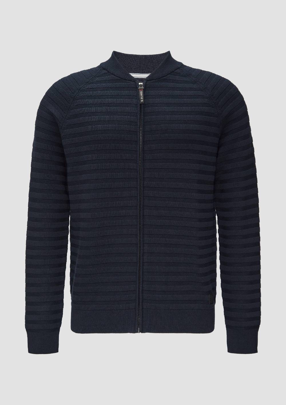 s.Oliver Strickjacke mit Strukturstreifen Limitierter Zeitrabatt